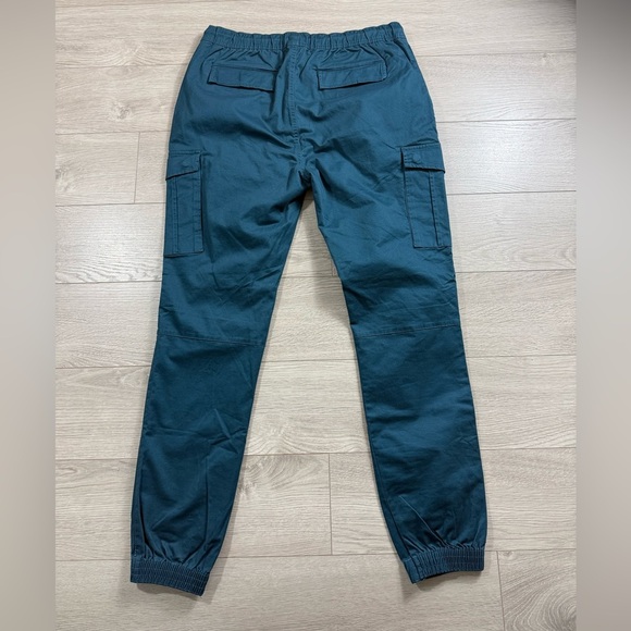 DJAB Simons Teal Cotton Cargo Jogger Pants - Picture 3 of 12